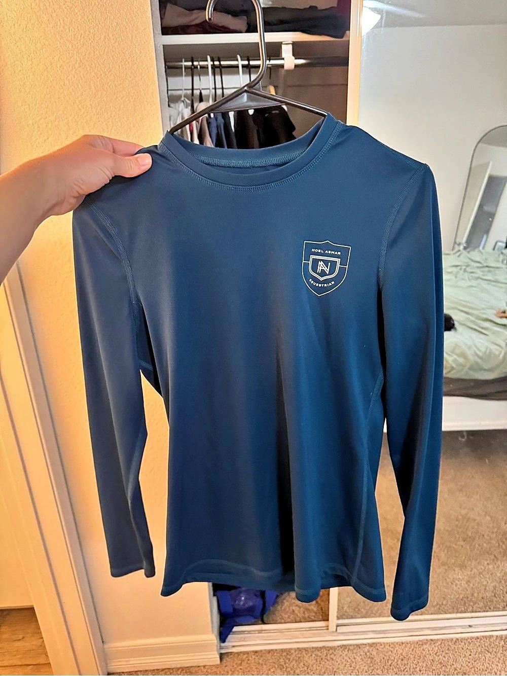 Noel Asmar Sustainable Logo Tee Long Sleeve Blue Small
